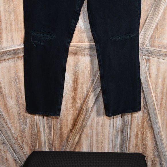 Agolde Riley Distressed High Rise Straight Crop - Picture 9 of 10